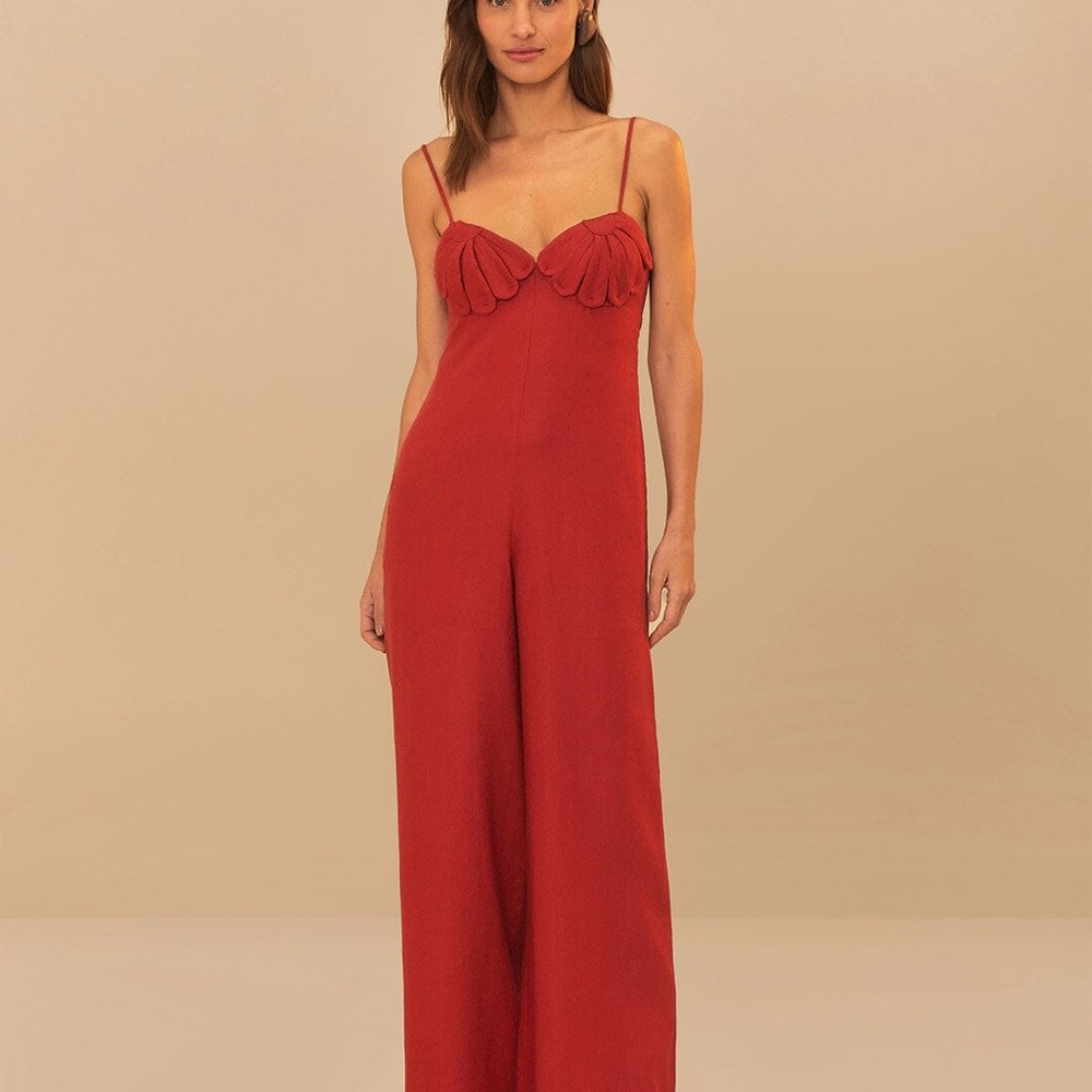 BNWT FARM Rio - Red Petals Jumpsuit